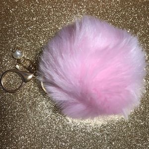FURRY KEYCHAIN PRETTY IN PINK NWOT